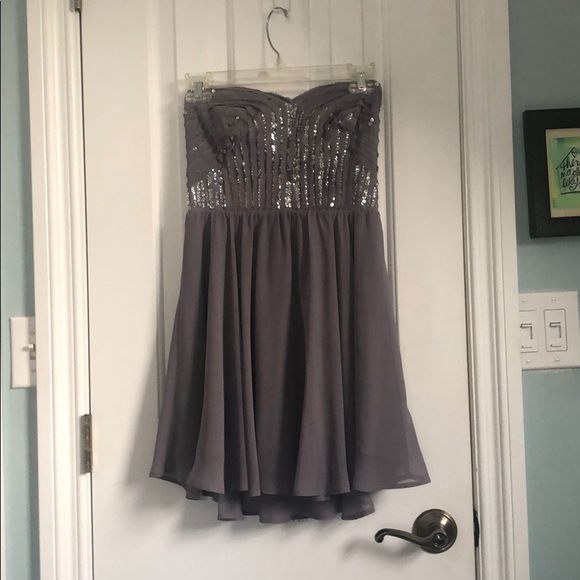 Moda Purple strapless dress - Picture 2 of 4